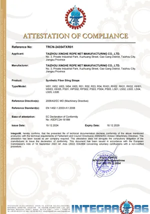 CE Marked certificate